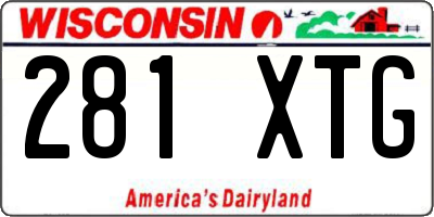 WI license plate 281XTG