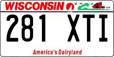 WI license plate 281XTI