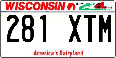 WI license plate 281XTM