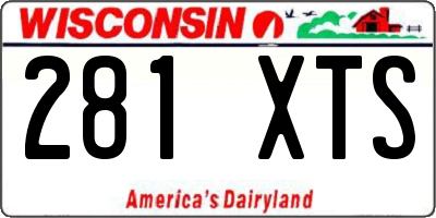 WI license plate 281XTS