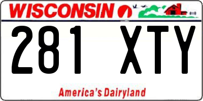 WI license plate 281XTY