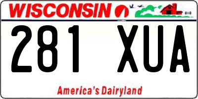 WI license plate 281XUA