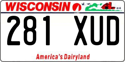 WI license plate 281XUD