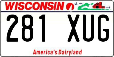 WI license plate 281XUG