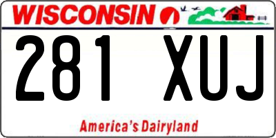 WI license plate 281XUJ