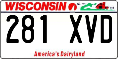 WI license plate 281XVD