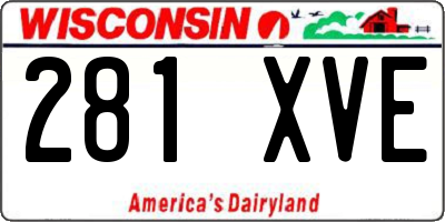 WI license plate 281XVE