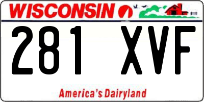 WI license plate 281XVF