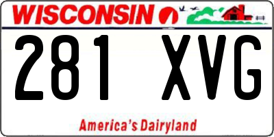 WI license plate 281XVG