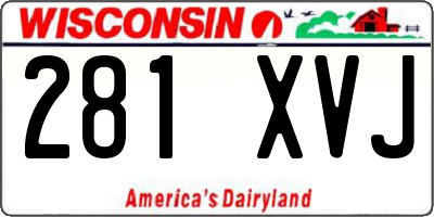 WI license plate 281XVJ