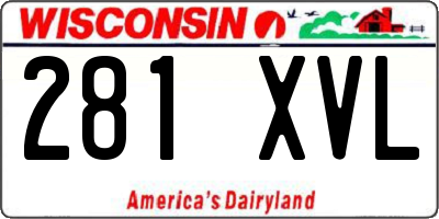 WI license plate 281XVL