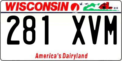WI license plate 281XVM