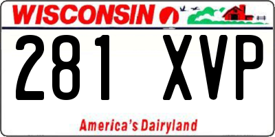 WI license plate 281XVP
