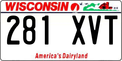 WI license plate 281XVT