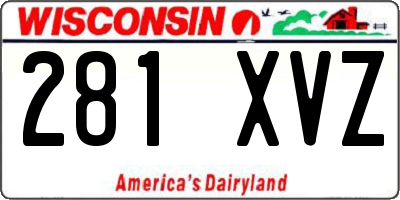 WI license plate 281XVZ