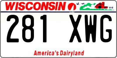 WI license plate 281XWG