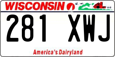 WI license plate 281XWJ