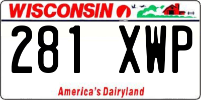 WI license plate 281XWP