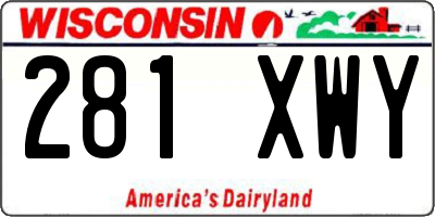 WI license plate 281XWY