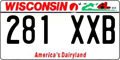 WI license plate 281XXB