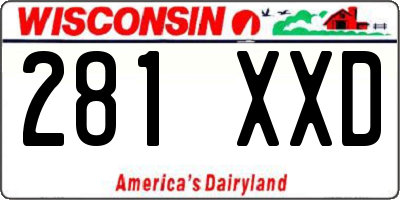 WI license plate 281XXD