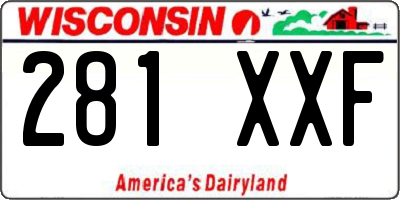WI license plate 281XXF