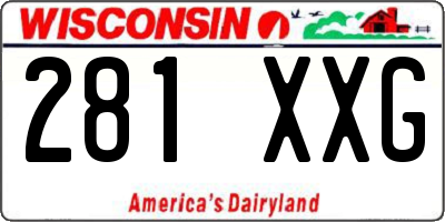 WI license plate 281XXG