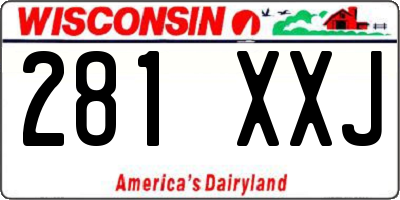 WI license plate 281XXJ