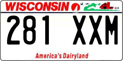 WI license plate 281XXM