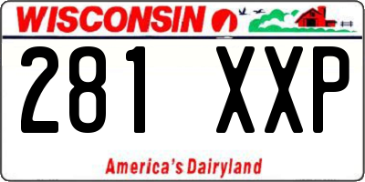 WI license plate 281XXP