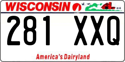 WI license plate 281XXQ