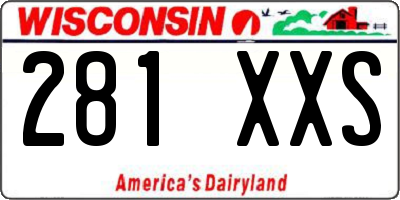WI license plate 281XXS