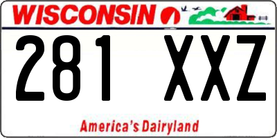 WI license plate 281XXZ