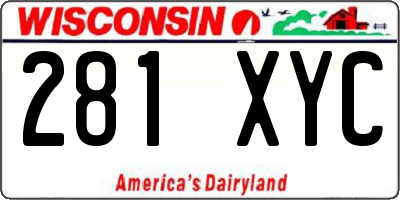 WI license plate 281XYC