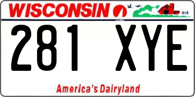 WI license plate 281XYE
