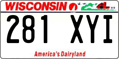 WI license plate 281XYI