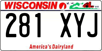 WI license plate 281XYJ