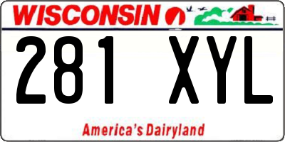 WI license plate 281XYL