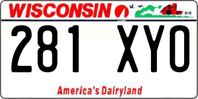 WI license plate 281XYO