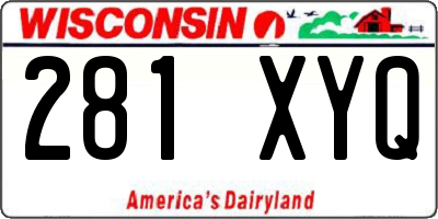 WI license plate 281XYQ