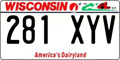 WI license plate 281XYV