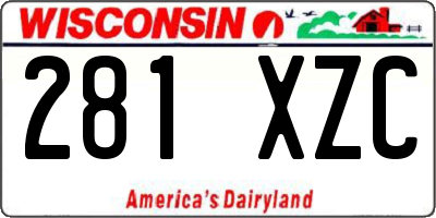 WI license plate 281XZC