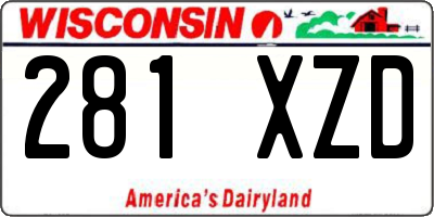 WI license plate 281XZD