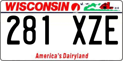 WI license plate 281XZE