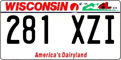 WI license plate 281XZI