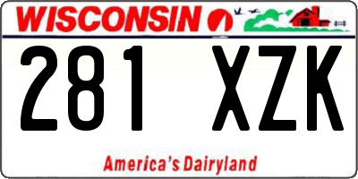 WI license plate 281XZK