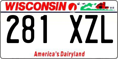 WI license plate 281XZL