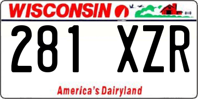 WI license plate 281XZR