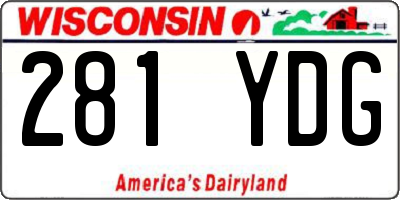 WI license plate 281YDG