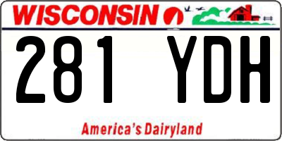 WI license plate 281YDH
